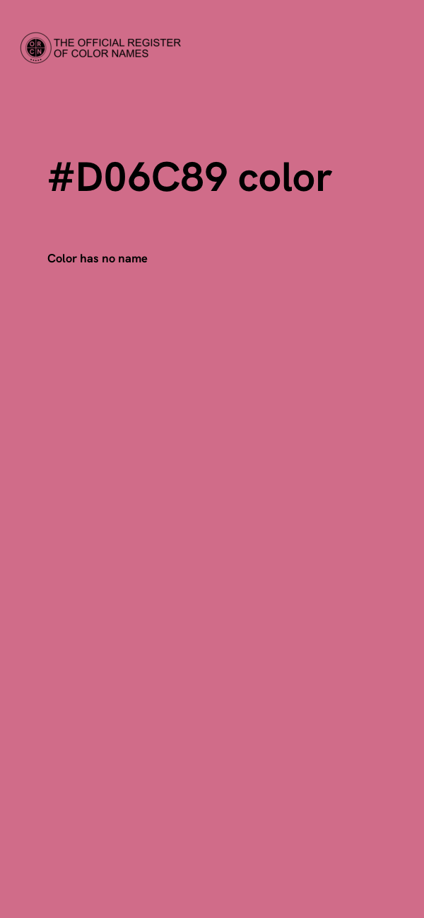 #D06C89 color image