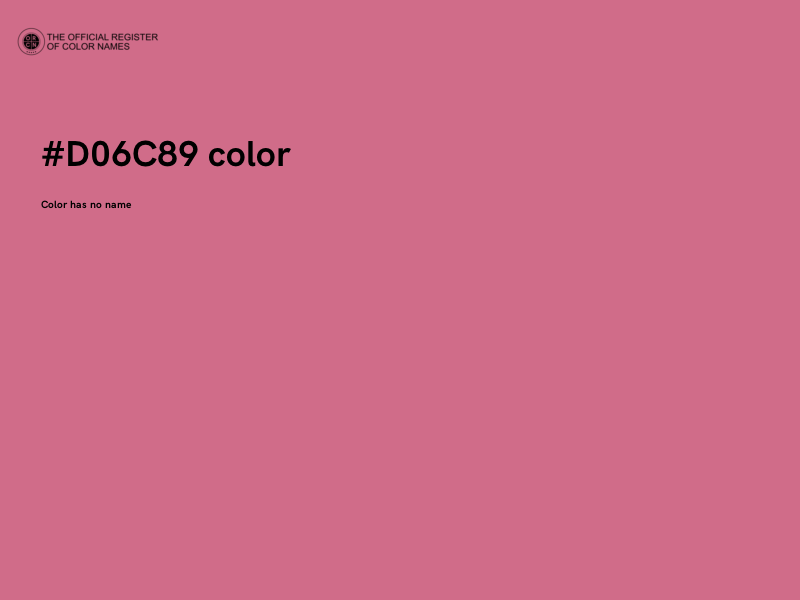 #D06C89 color image