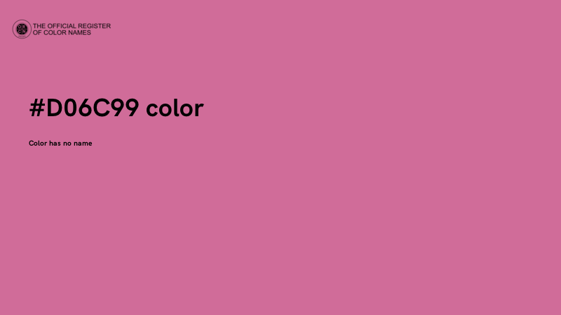 #D06C99 color image