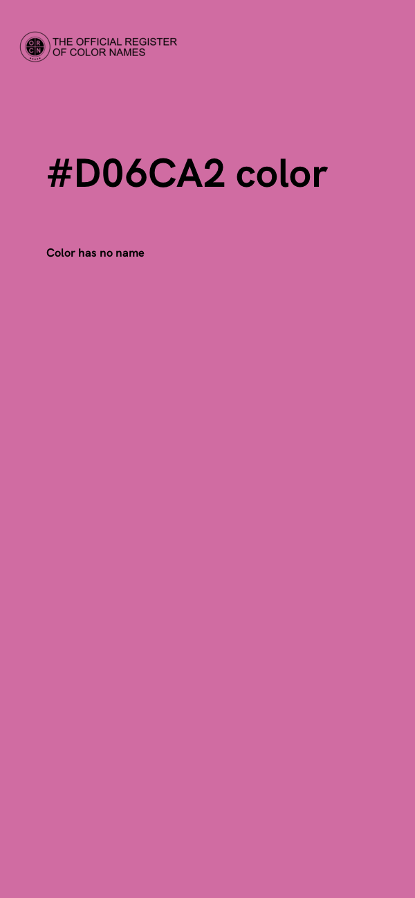 #D06CA2 color image