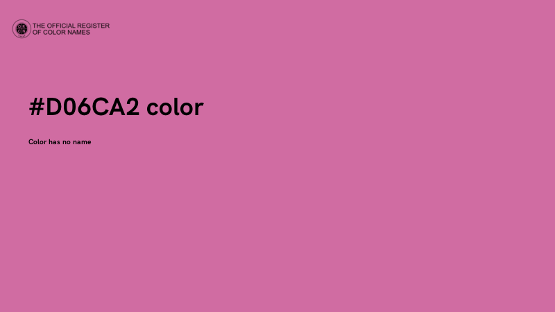 #D06CA2 color image