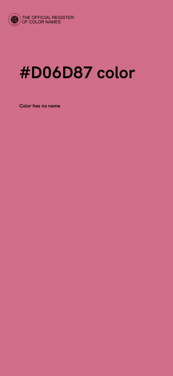 #D06D87 color image