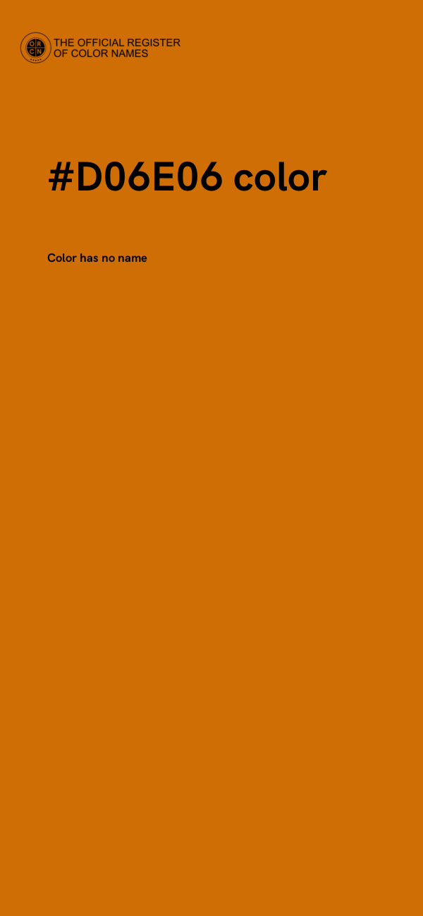 #D06E06 color image