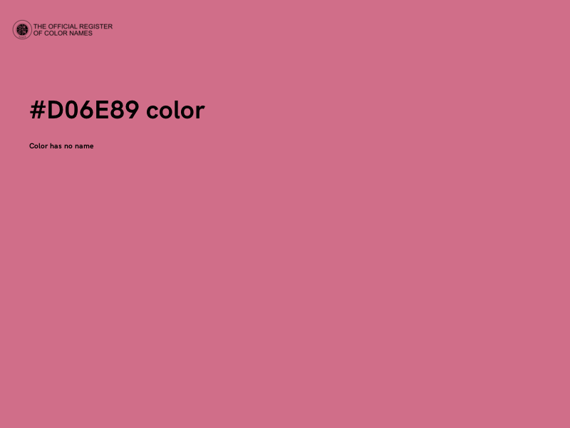 #D06E89 color image