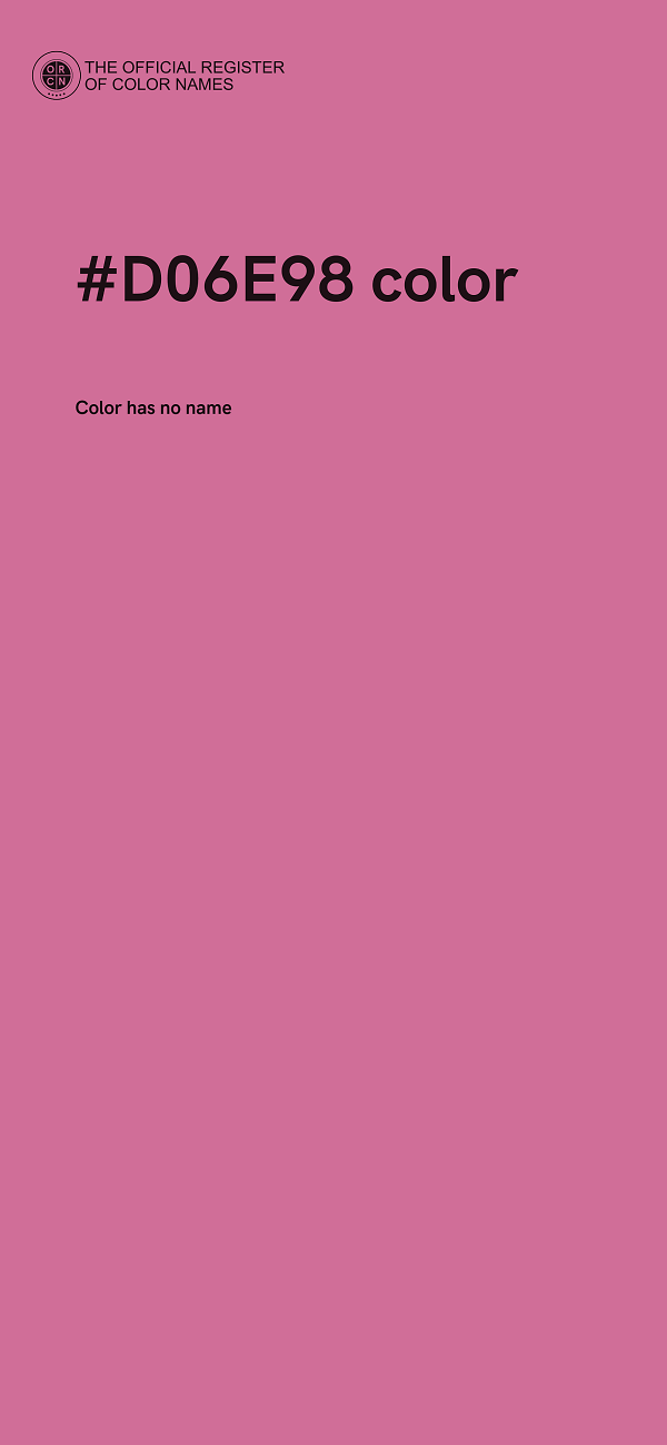 #D06E98 color image