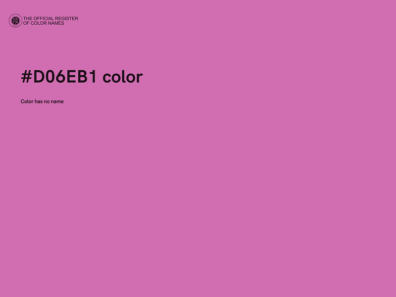 #D06EB1 color image