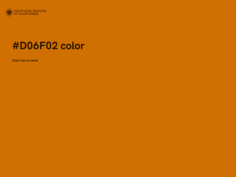 #D06F02 color image