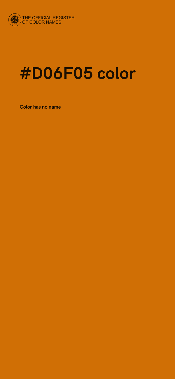 #D06F05 color image