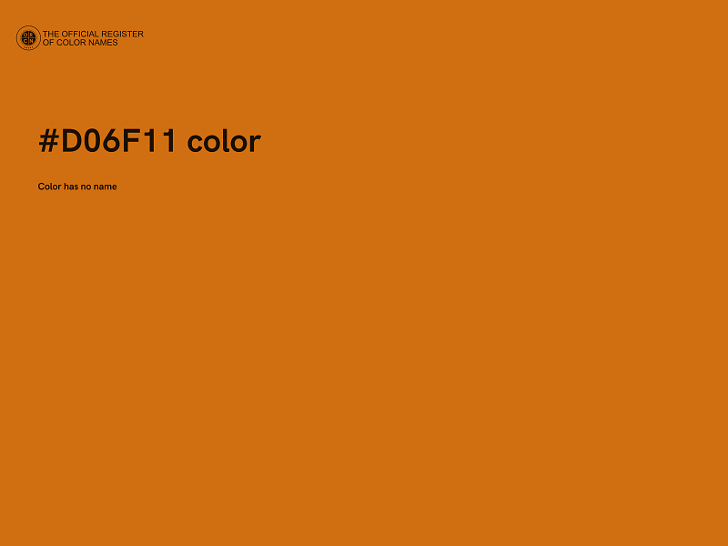#D06F11 color image