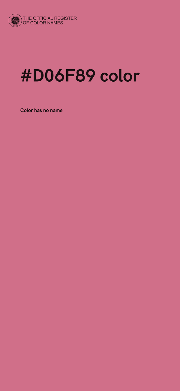 #D06F89 color image