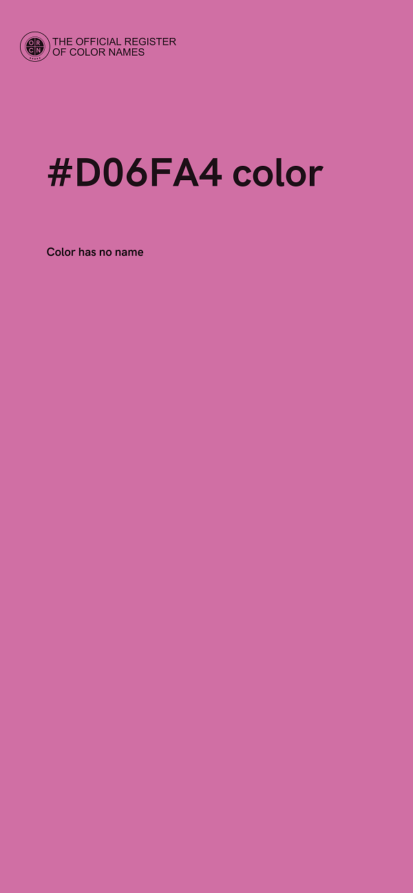#D06FA4 color image