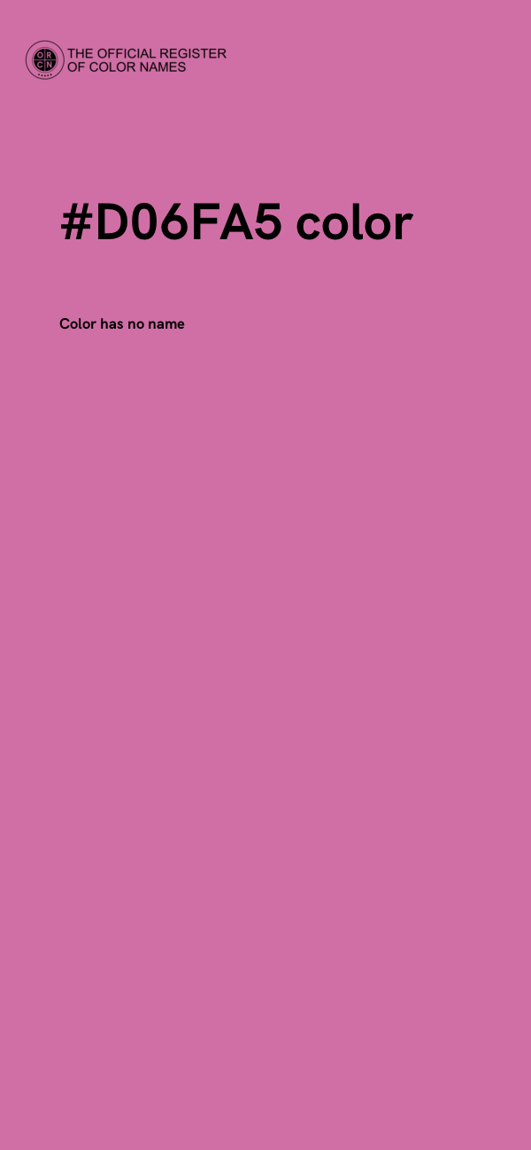 #D06FA5 color image