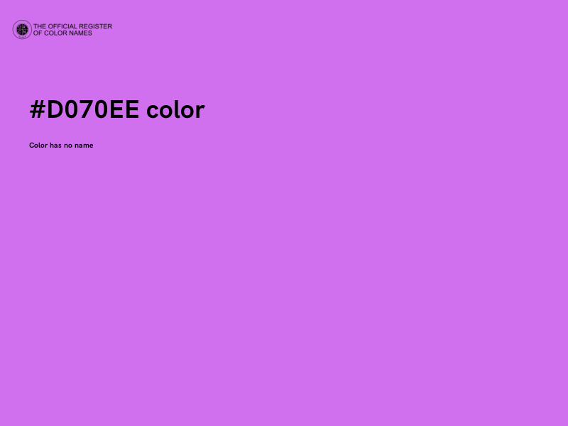 #D070EE color image