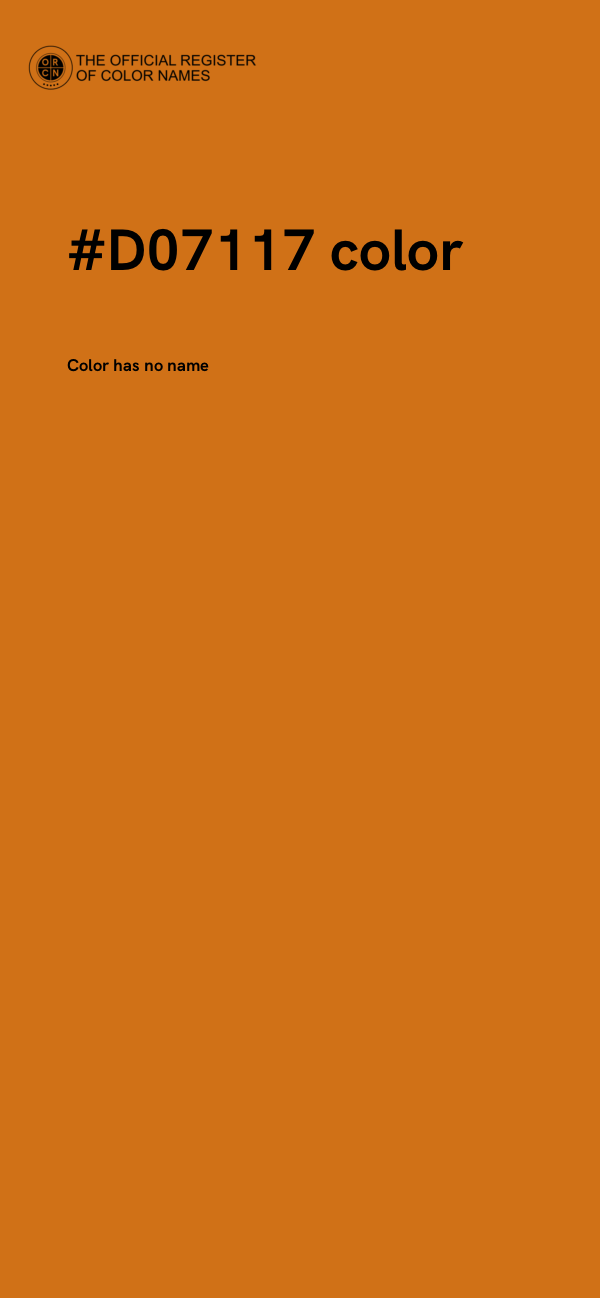 #D07117 color image