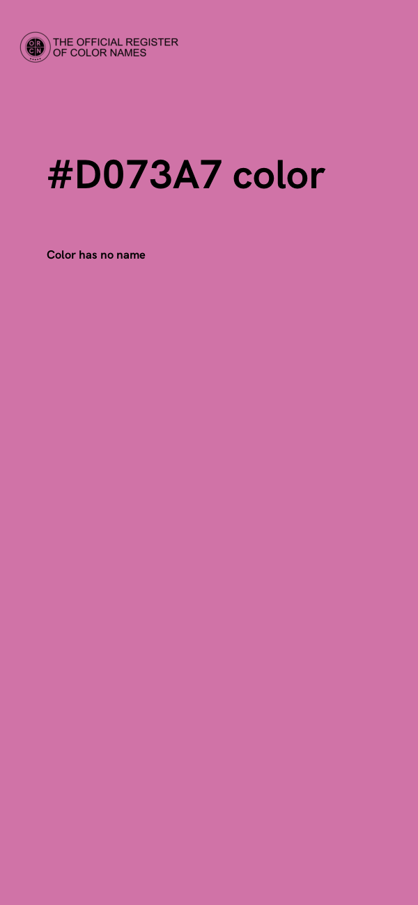 #D073A7 color image