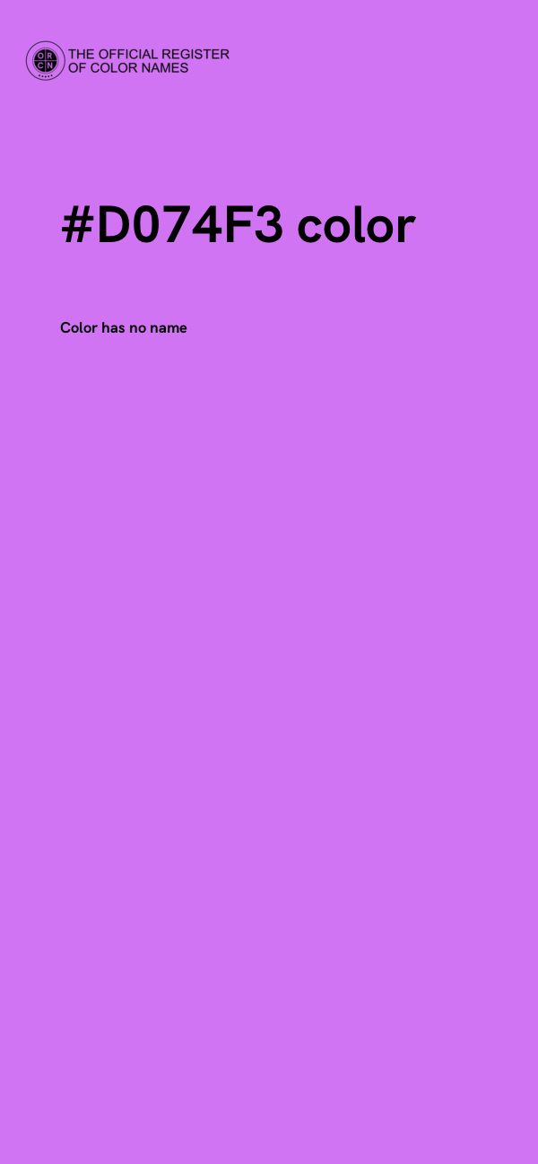 #D074F3 color image
