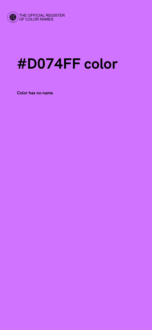 #D074FF color image