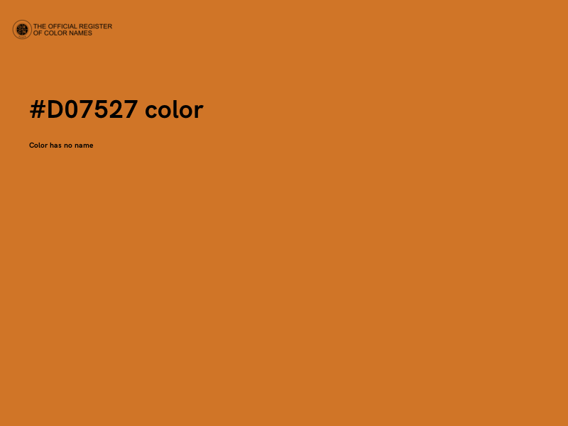 #D07527 color image
