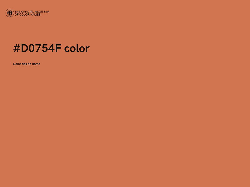 #D0754F color image