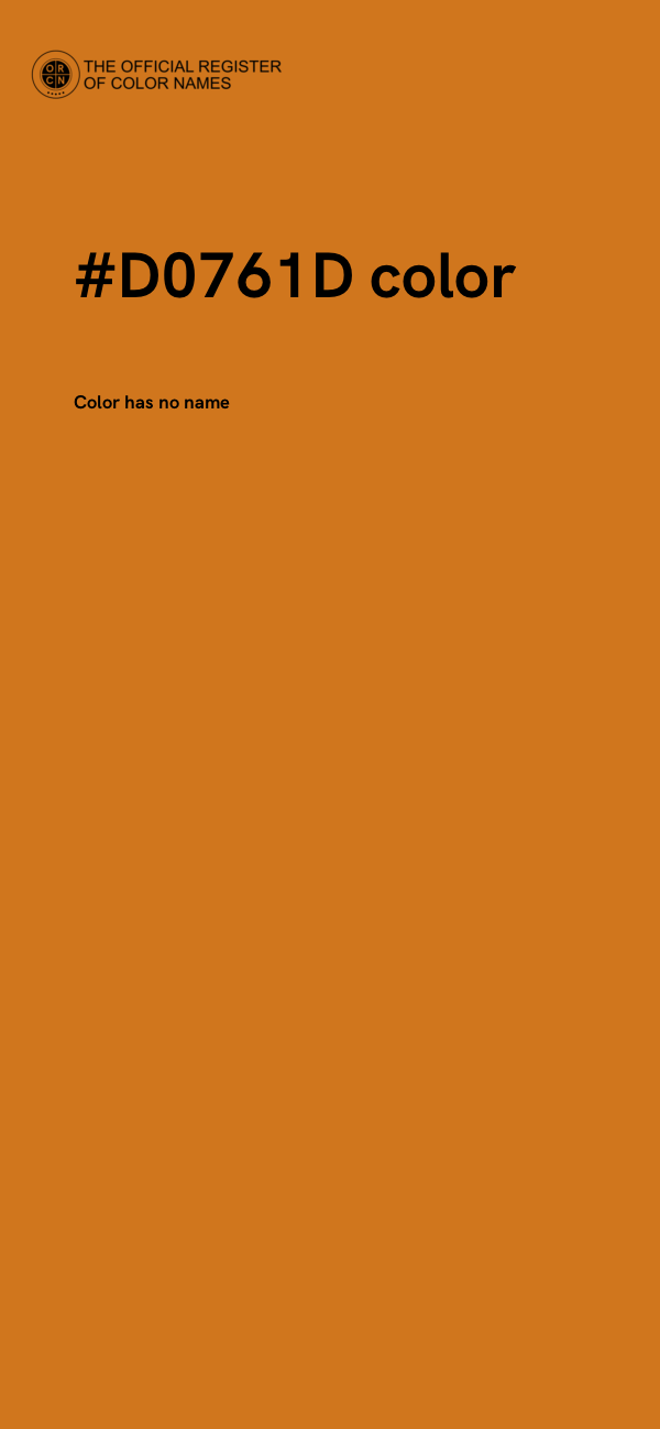 #D0761D color image