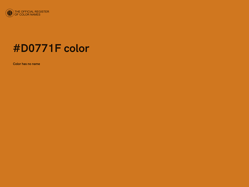 #D0771F color image