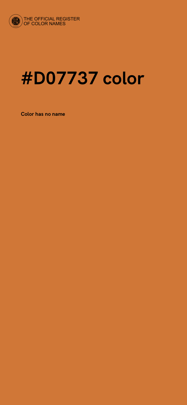 #D07737 color image