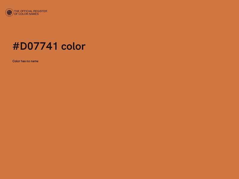 #D07741 color image