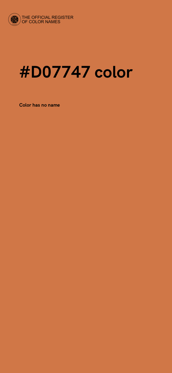 #D07747 color image