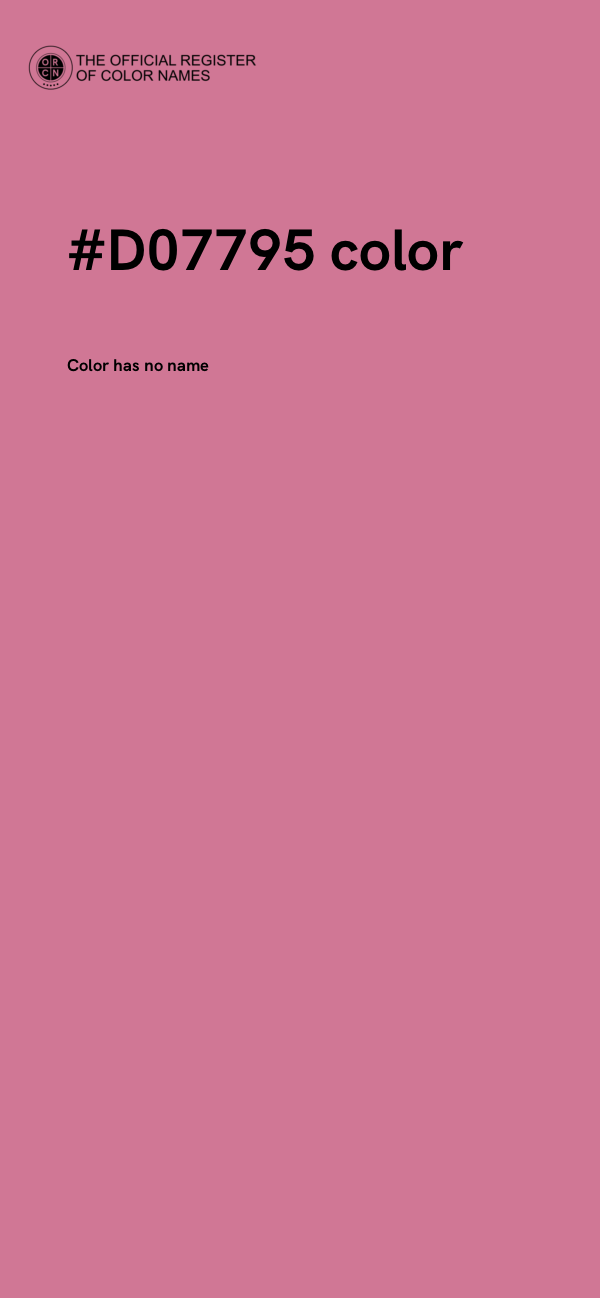 #D07795 color image