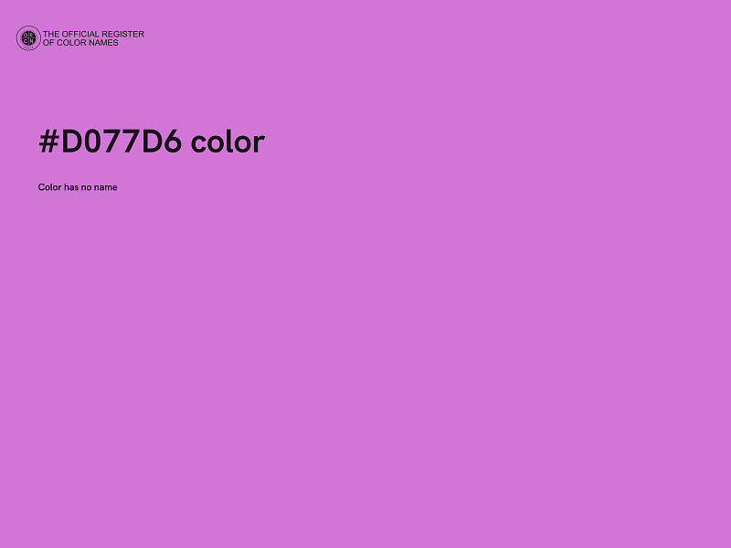 #D077D6 color image