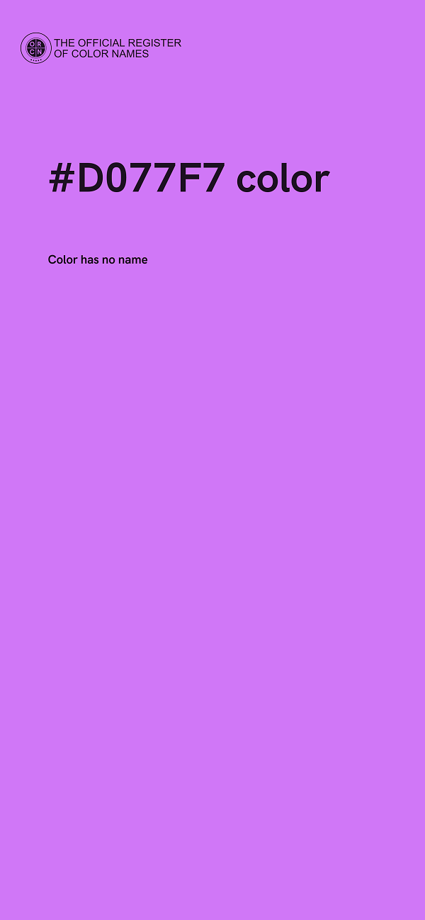 #D077F7 color image