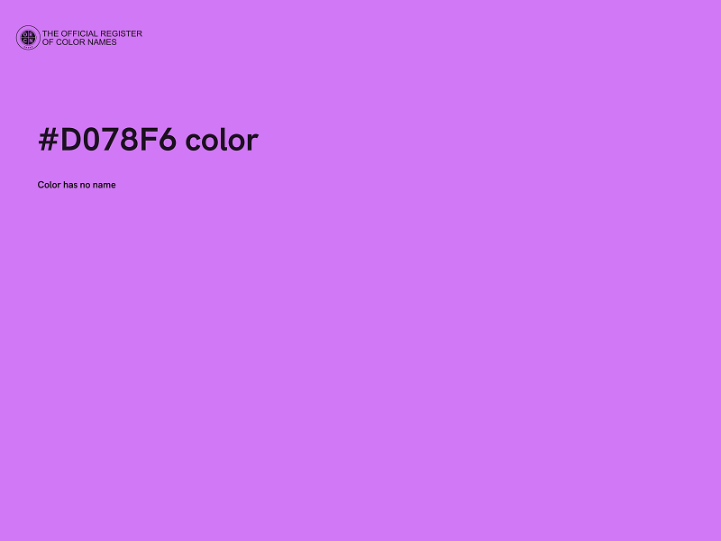 #D078F6 color image
