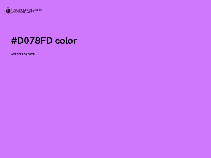 #D078FD color image