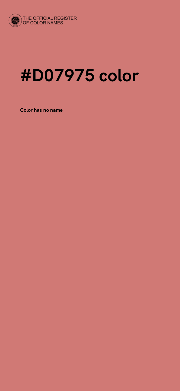 #D07975 color image
