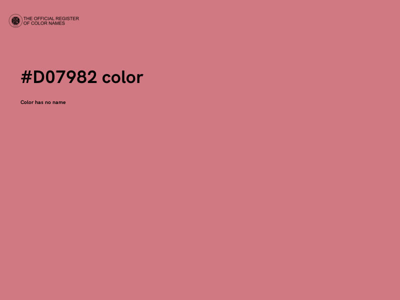 #D07982 color image