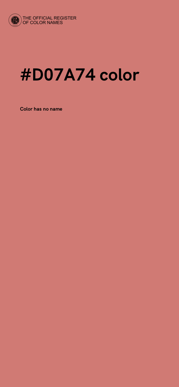 #D07A74 color image