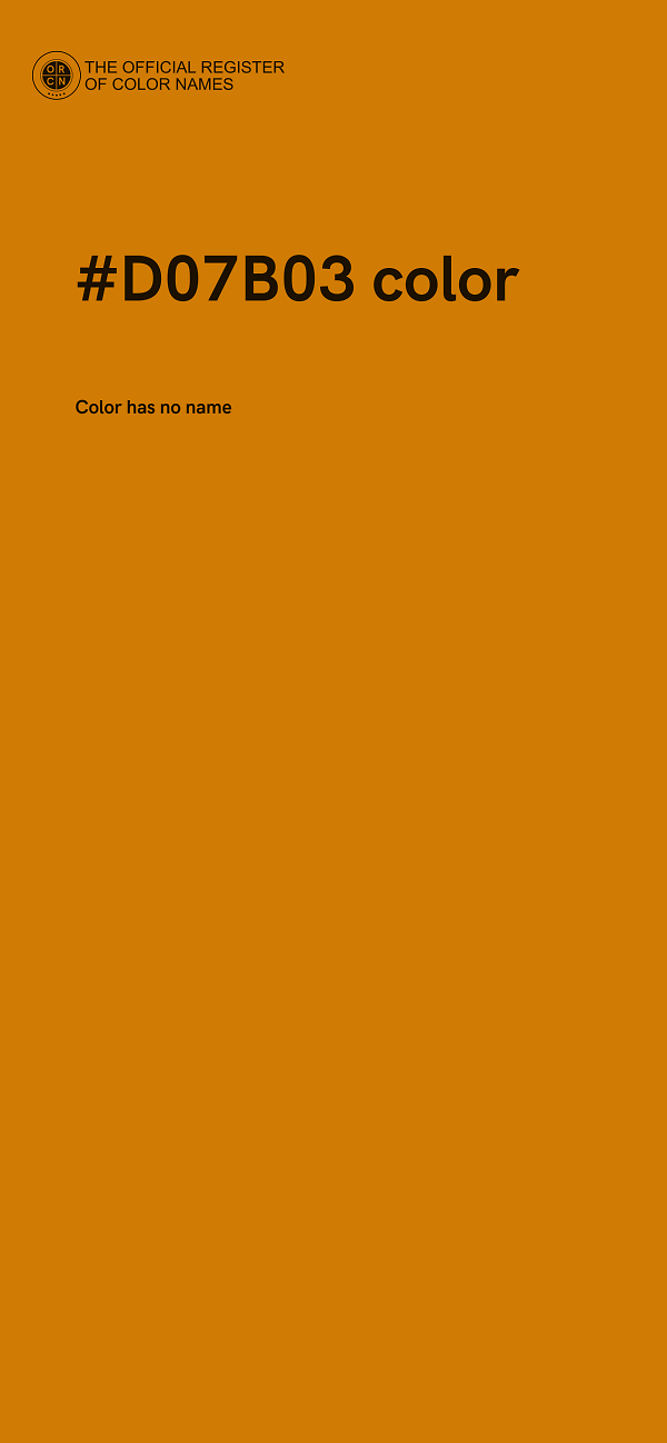#D07B03 color image