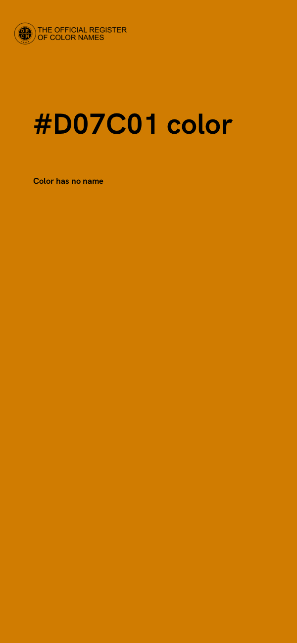 #D07C01 color image