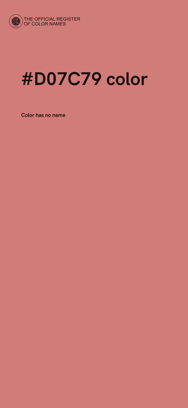 #D07C79 color image