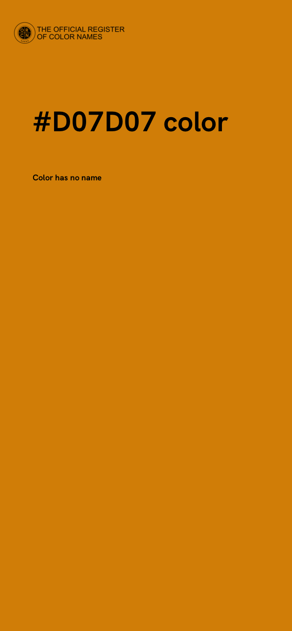 #D07D07 color image
