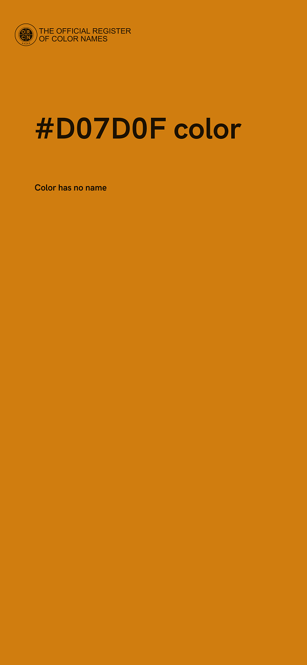 #D07D0F color image