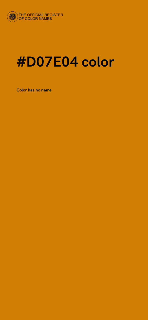 #D07E04 color image
