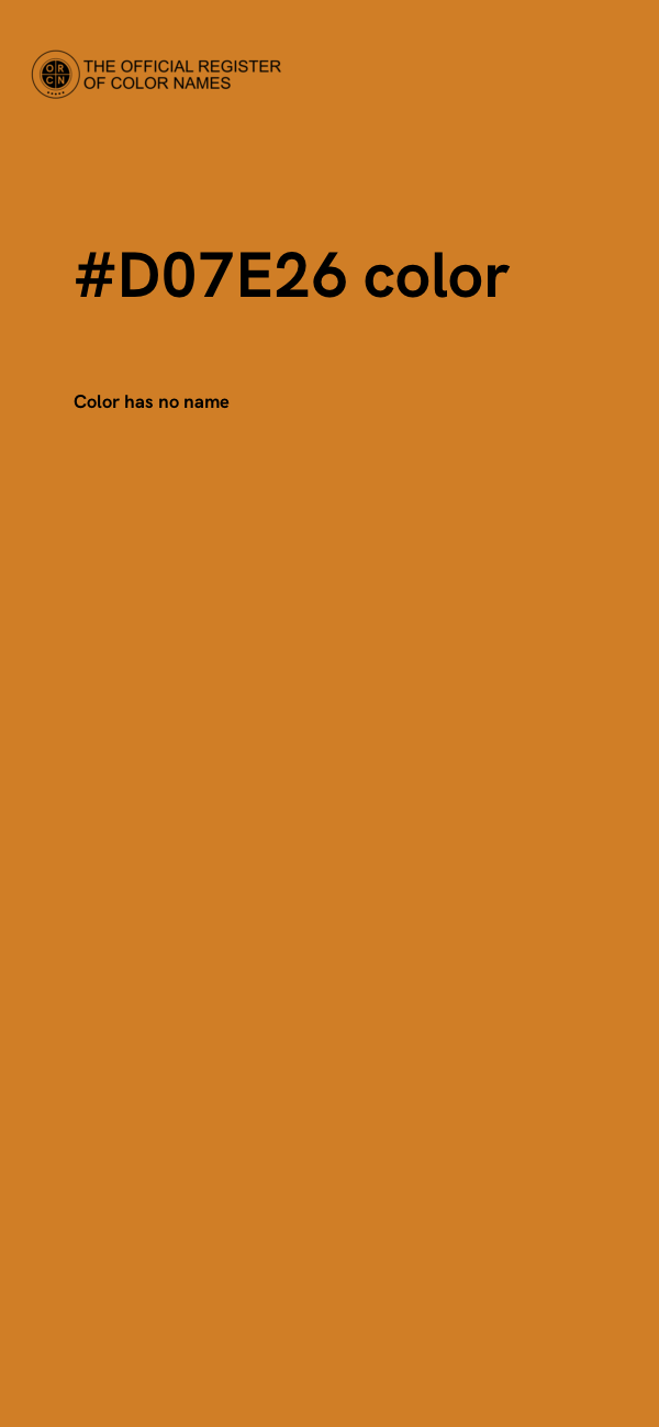 #D07E26 color image