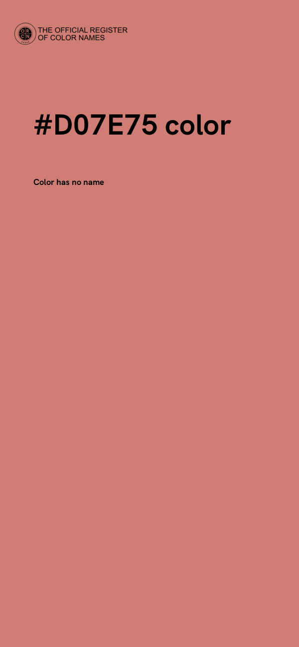 #D07E75 color image
