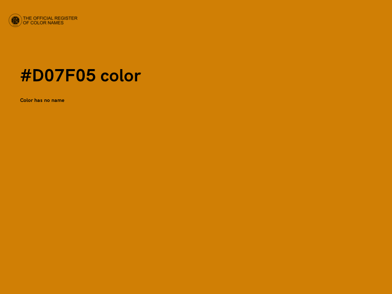 #D07F05 color image