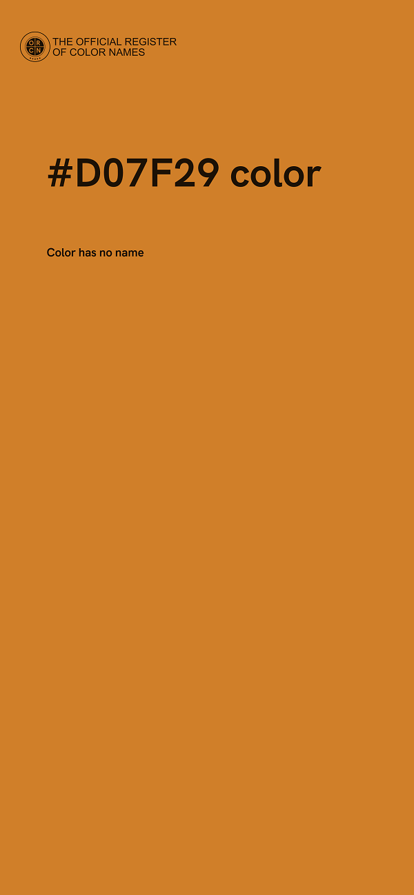 #D07F29 color image