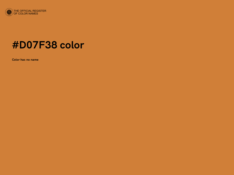 #D07F38 color image