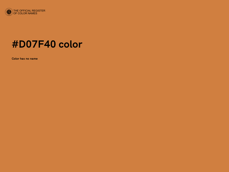 #D07F40 color image