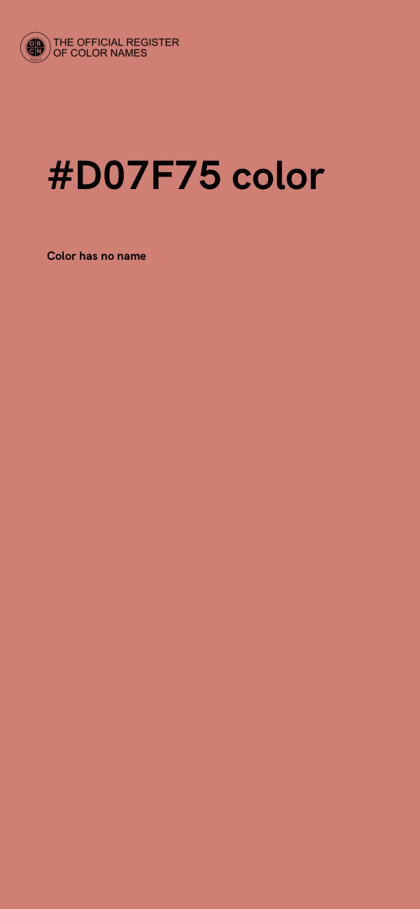 #D07F75 color image