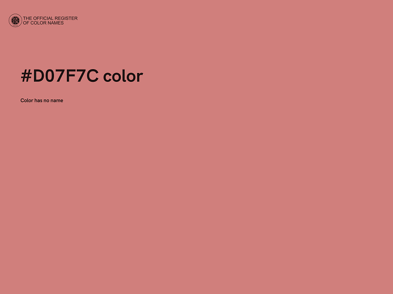 #D07F7C color image